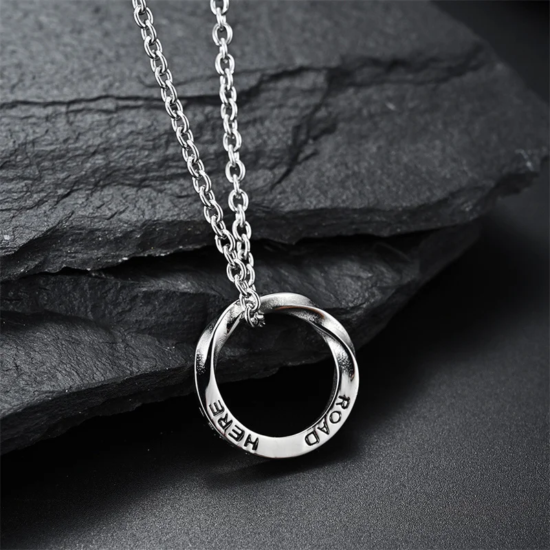 Фото бижутерия ожерелье чокер подвеска искать на aliexpress Властное кольцо Mobius, ожерелье, кольцо, модный креативный индивидуальный дизайн, Круглый мужской кулон, вдохновляющая бижутерия, подарок 2023 №1