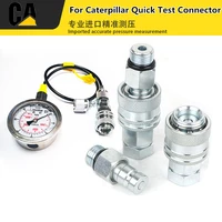 for ct caterpilla quick connector male female excavator pressure gauge pressure test hose connector hydraulic pump test connect