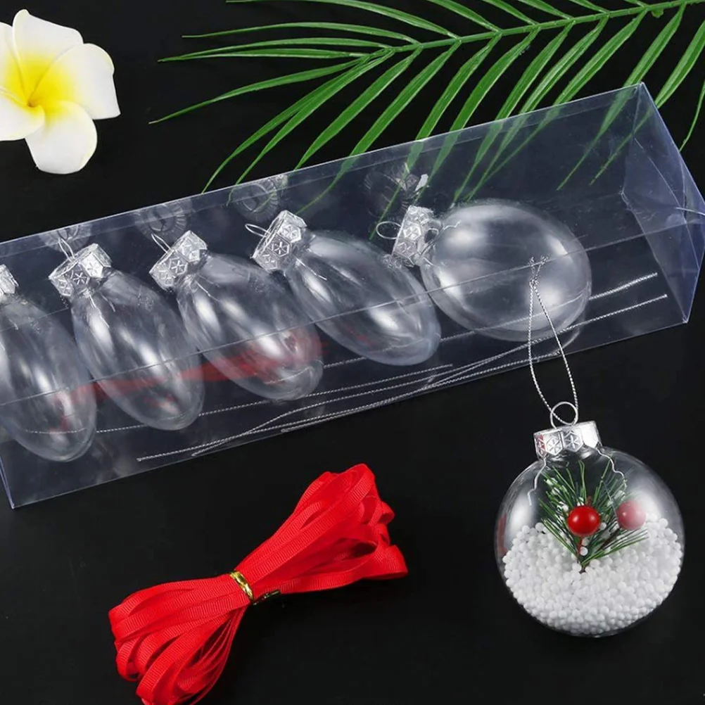 12 шт. плоский шар DIY подвесное украшение макарон прозрачный полый рождественский