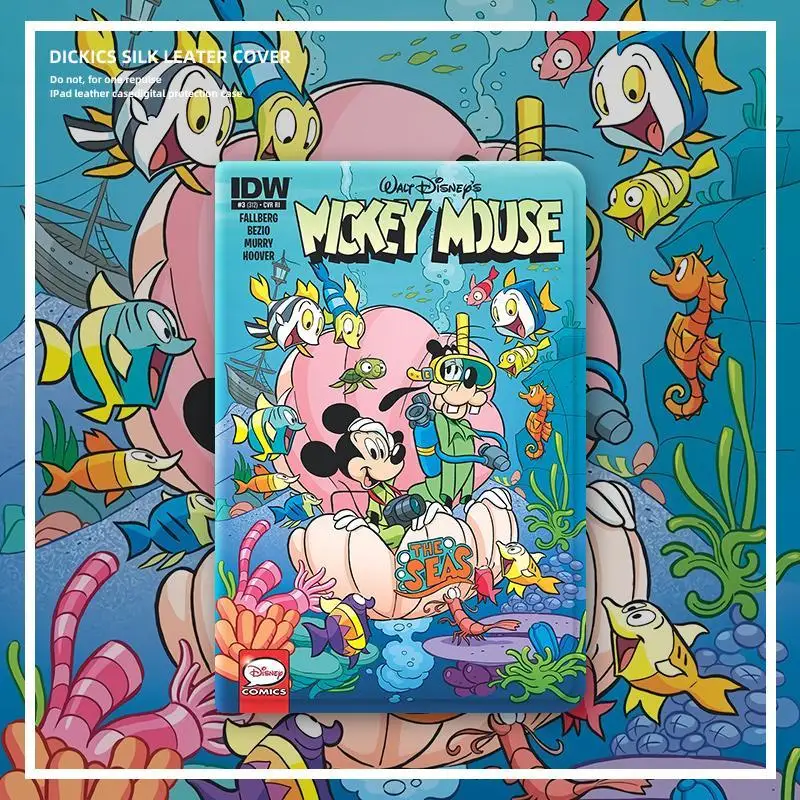 

Disney Mickey Case For iPad Pro Mini Air 1 2 3 4 5 2020 2021 10.2 10.5 11inch cartoon Silicone Tri-fold flap Protective Cover