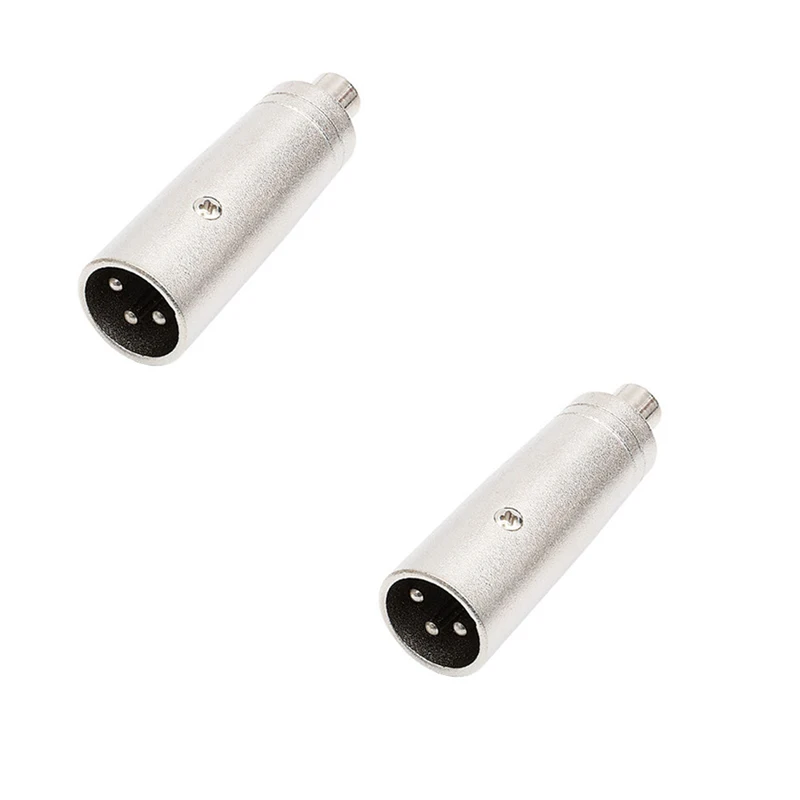 

2pcs XLR Plug Male To RCA Female Audio Cable Jack Connector Microphone Audio Electronics Amplifiers Adapter Studio Accessory