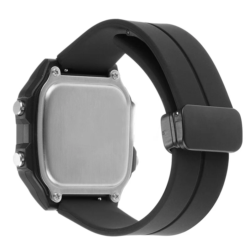 Фото Для Casio MRW-200H AE-1000W 1300 AE-1200/1500 складная пряжка магнитный силиконовый ремешок водонепроницаемая быстросъемная цепочка для часов 18 мм №2