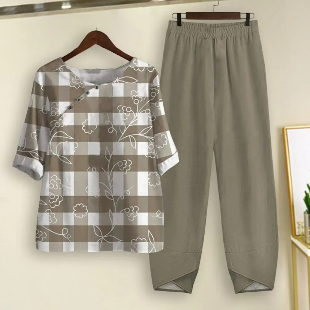 

2 шт./комплект, женские летние брюки с круглым вырезом