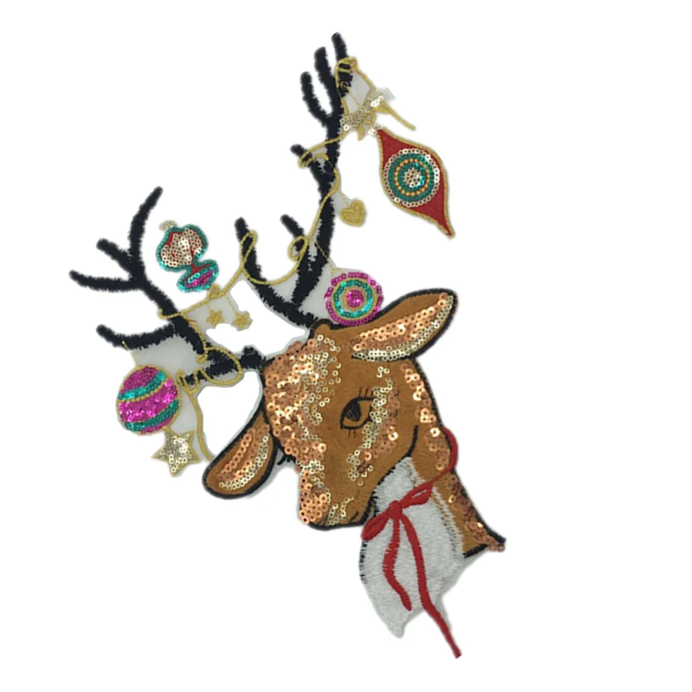

On Iron Embroidered Sewing Clothpatch Sew Christmas Embroidery Jeans Decorative Badges Jackets Christams Appliques Diy Sticker