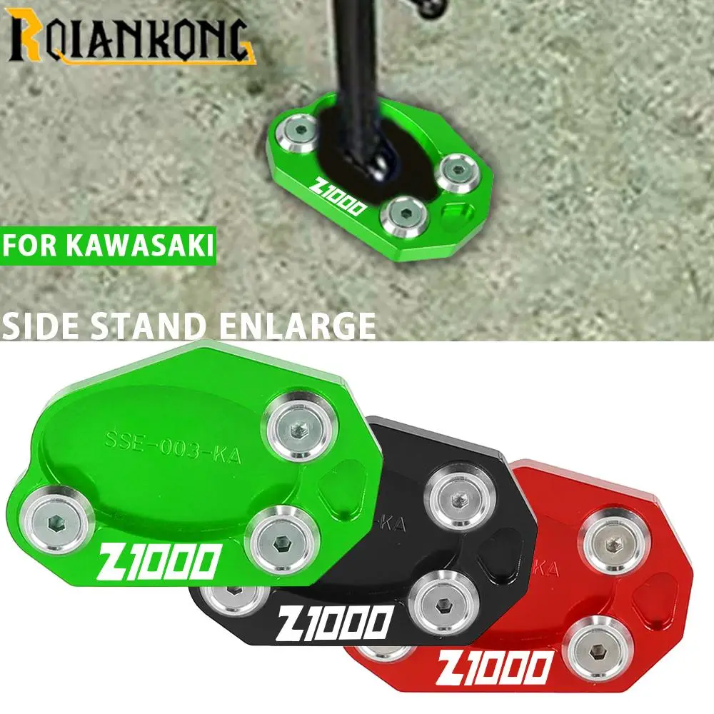 

For Kawasaki Z1000 Z1000R Z1000SX Motorcycle Side Stand Enlarger Sled Sidestand Kickstand Foot Pad 2015-2023 2022 2021 2020 2019
