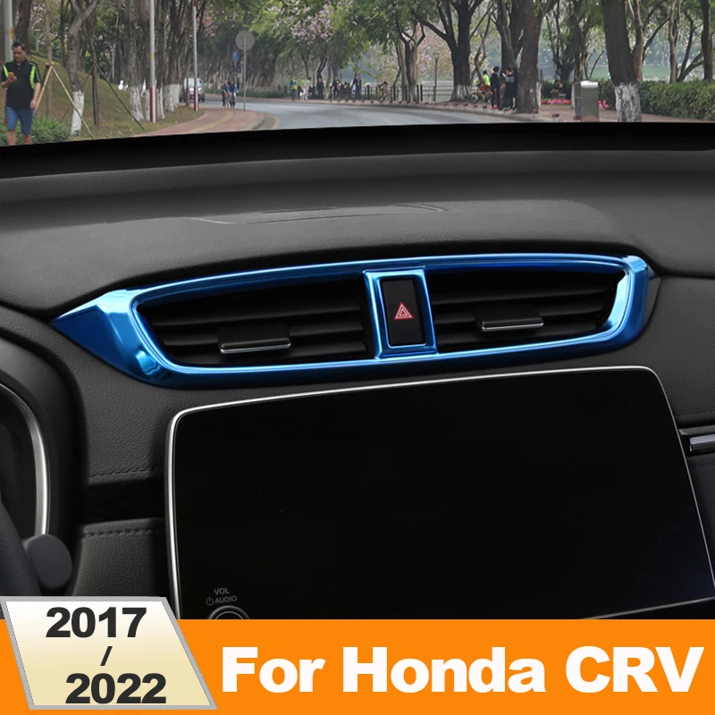 

For Honda crv CR-V 2017-2022 stainless steel middle decorative frame modified interior air conditioning air outlet Accessories