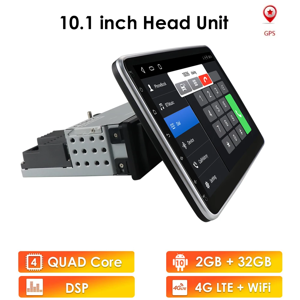 Универсальный Автомобильный мультимедийный радиоприемник с четырехъядерным