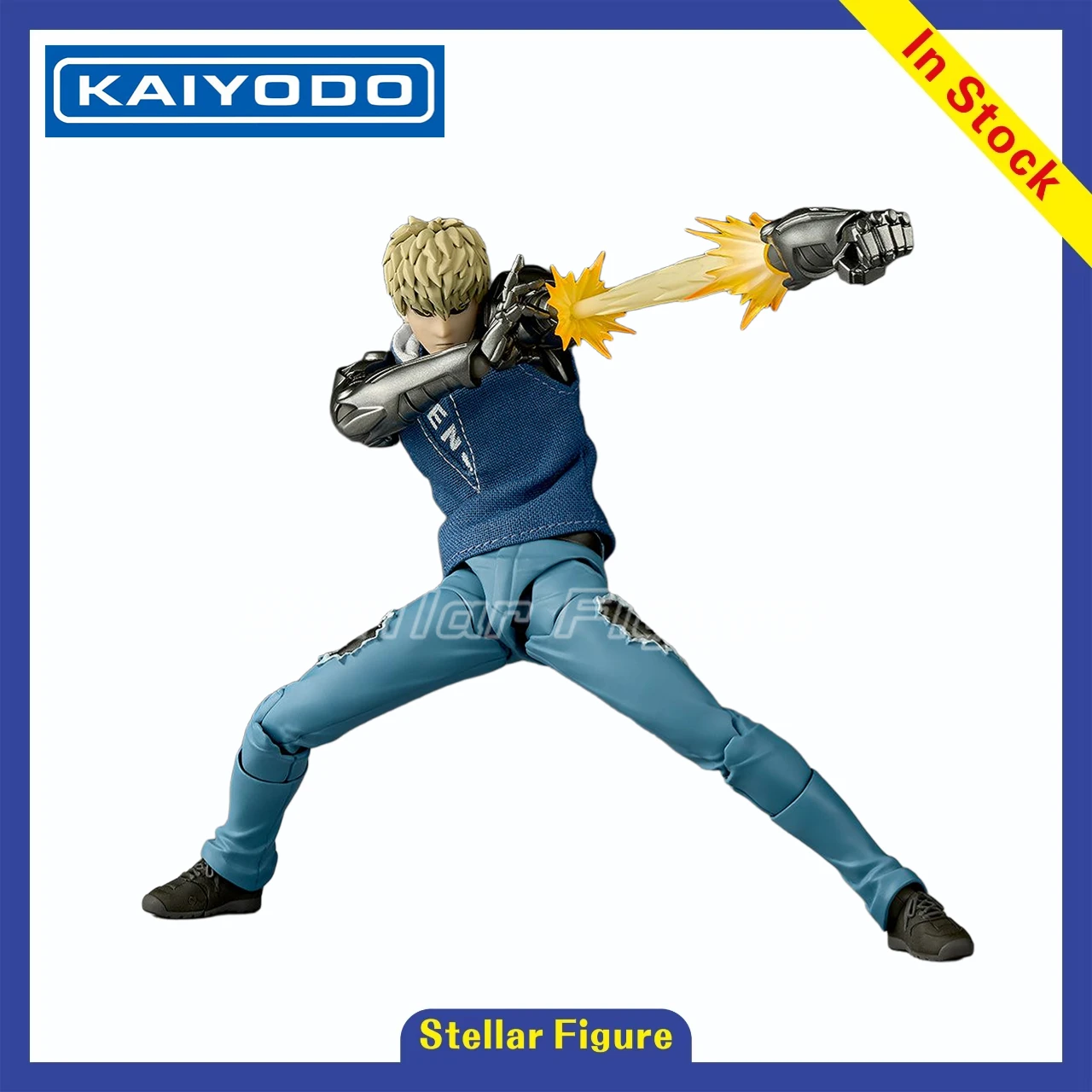 Фото 【SF】В наличии KAIYODO Revoltech One Punch Man Genos Фигурки Модель Коллекция аниме №2