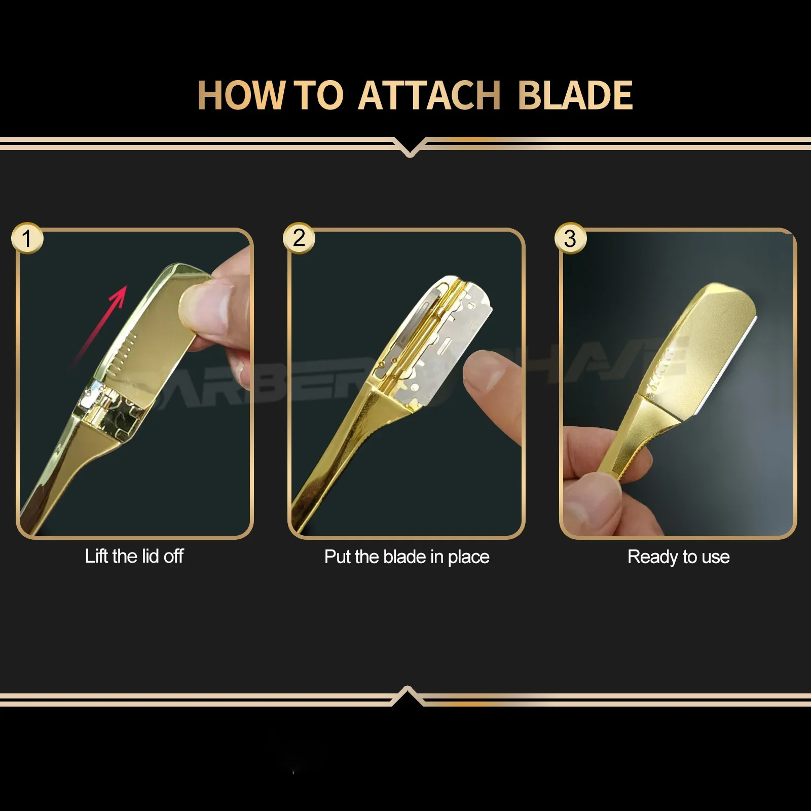 Профессиональная Прямая Бритва Для Мужской Стрижки И Бритья Бороды - Складная