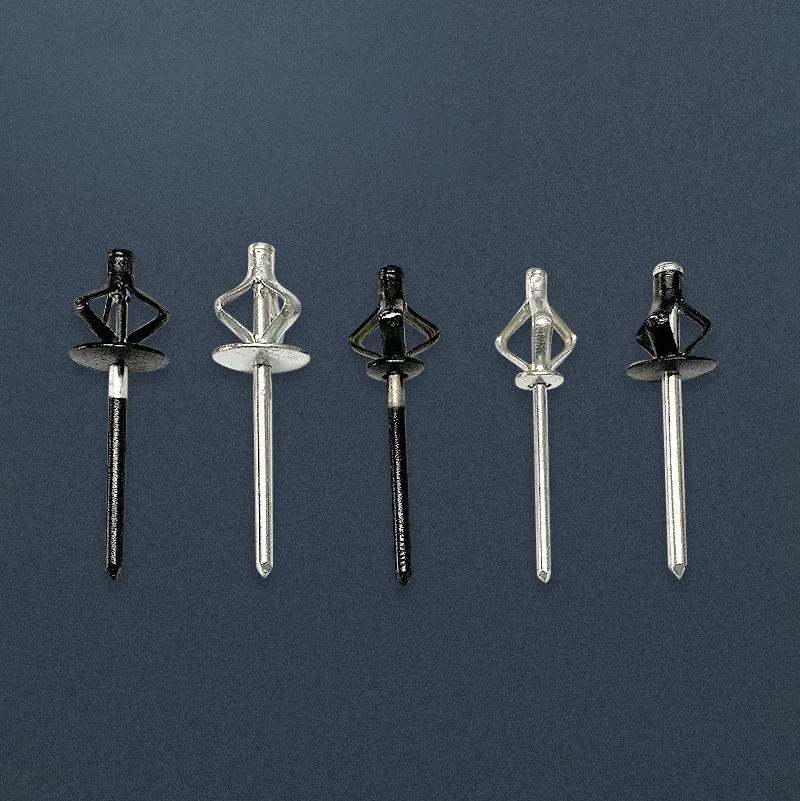 

Складные заклепки алюминиевые серебристые 3.2/4.0/4.8 мм 30/50 шт