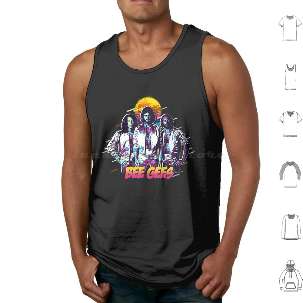 

Retro Stay In Alive Outlaw Essential Tank Tops Vest Sleeveless The Gees Bee The Tour The Live The Live Logo The Live Album