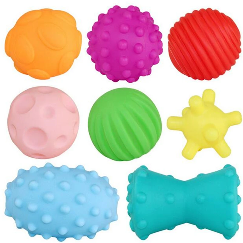 

0-12 Months Newborn Baby Development Ball Safe Soft Teething Toys Bath Toys Early Educational Rattle Teether Baby Toys