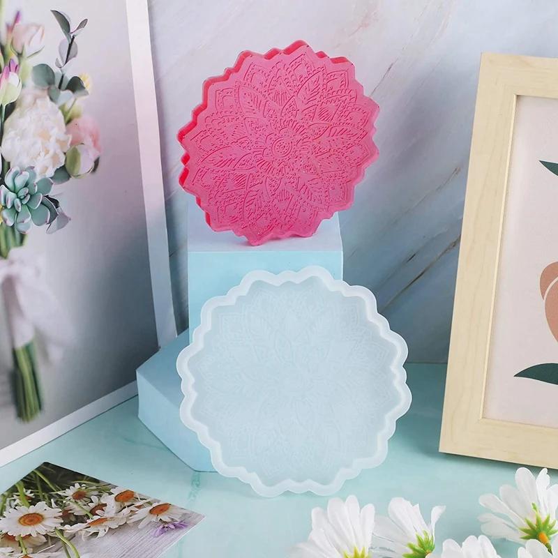 Технические формы для литья смолы 4 шт. силиконовых форм подставки под эпоксидную