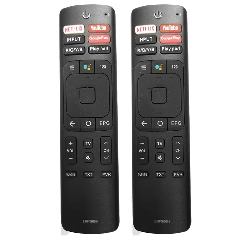 

2X For Hisense Hd Remote Control Erf3i69h 55Rg Erf3169h 50Rg Uhd 4K Tv