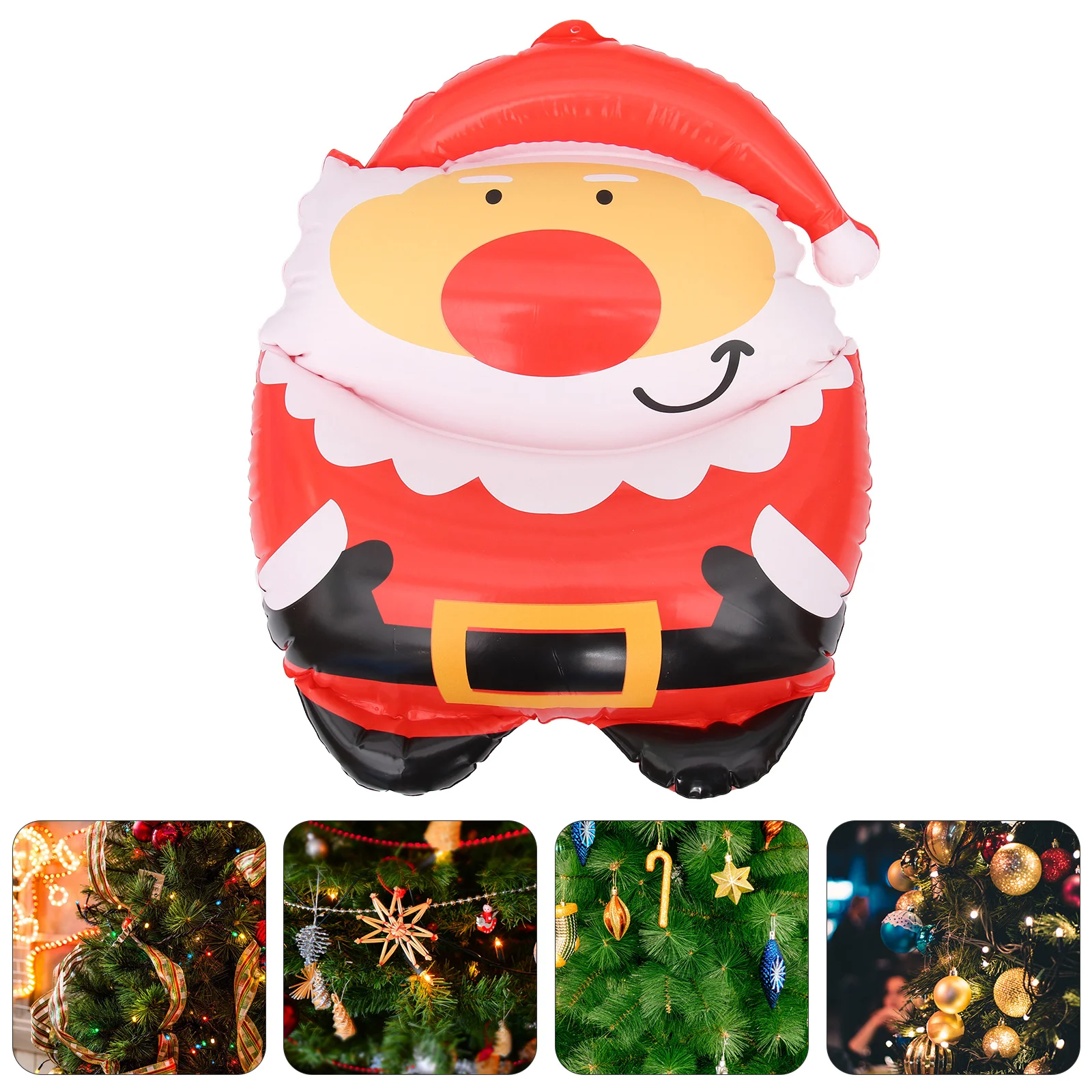 

Santa Balloon Xmas Party Inflatable Christmas Helium Tree Stuffed Model Animated Figurine Ornament Topperblow Decorations