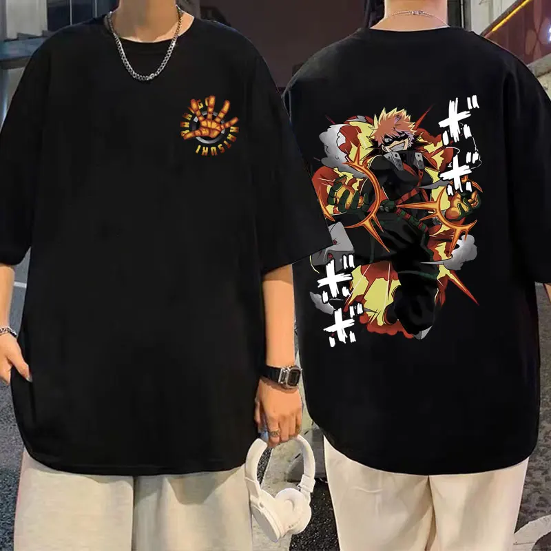 

Japanese Anime My Hero Academia Bakugou Katsuki Graphic T Shirts Men's Fashion T-shirts Men Manga Harajuku Tshirt Unisex Tees