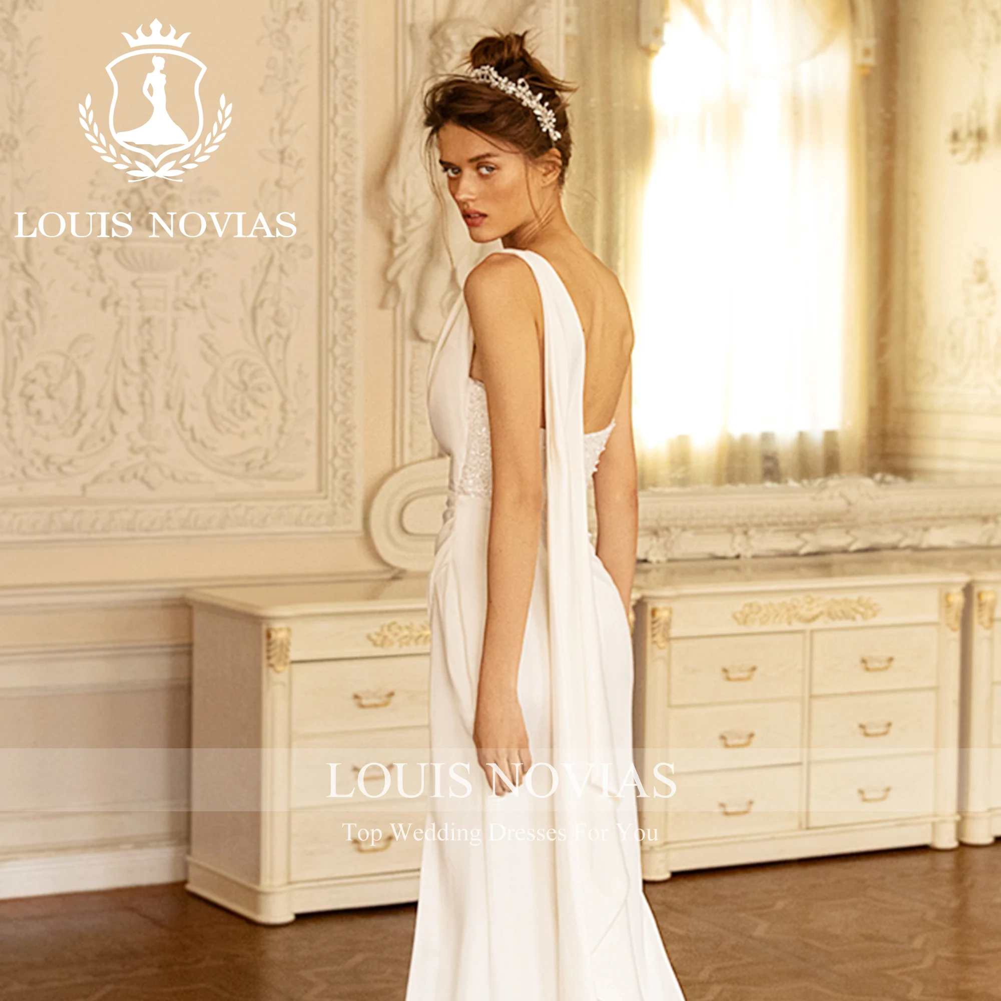 LOUIS NOVIAS Свадебные платья для женщин в стиле русалки элегантное свадебное платье