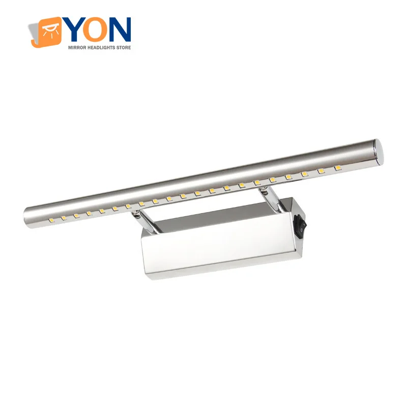 

Led Bathroom Wall Light Bathroom Mirror Headlight Stainless Steel Bedroom Bedside Light Creative Wall Light Aisle AC85-265V