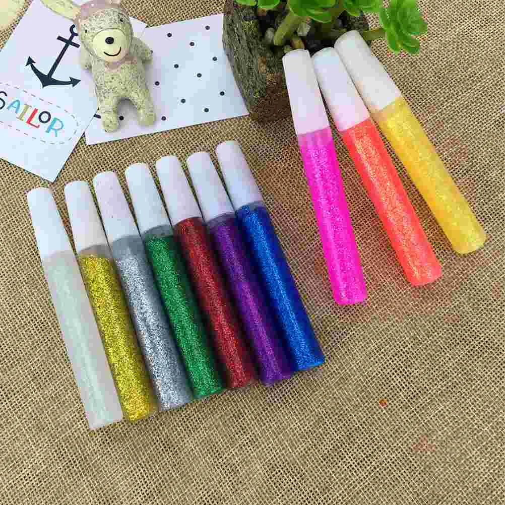 70 шт. DIY цветная клейкая ручка для рисования мигающий блестящий порошок бумага
