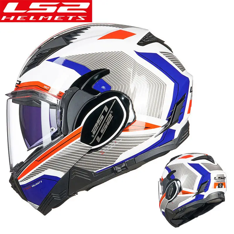 

Motorcycle helmet LS2 Valiant 2off-road vehicle helmet 180 degree rear ls2 ff900 double mirror 3C certification full face helmet