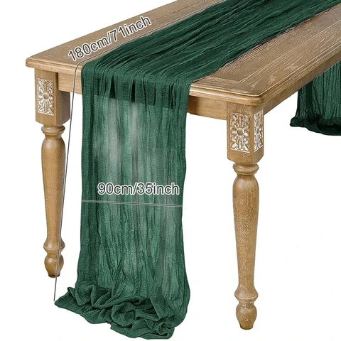 Полупрозрачная ткань из марли для оформления стола в деревенском стиле, декор для свадьбы, дня рождения, скатерть в стиле бохо