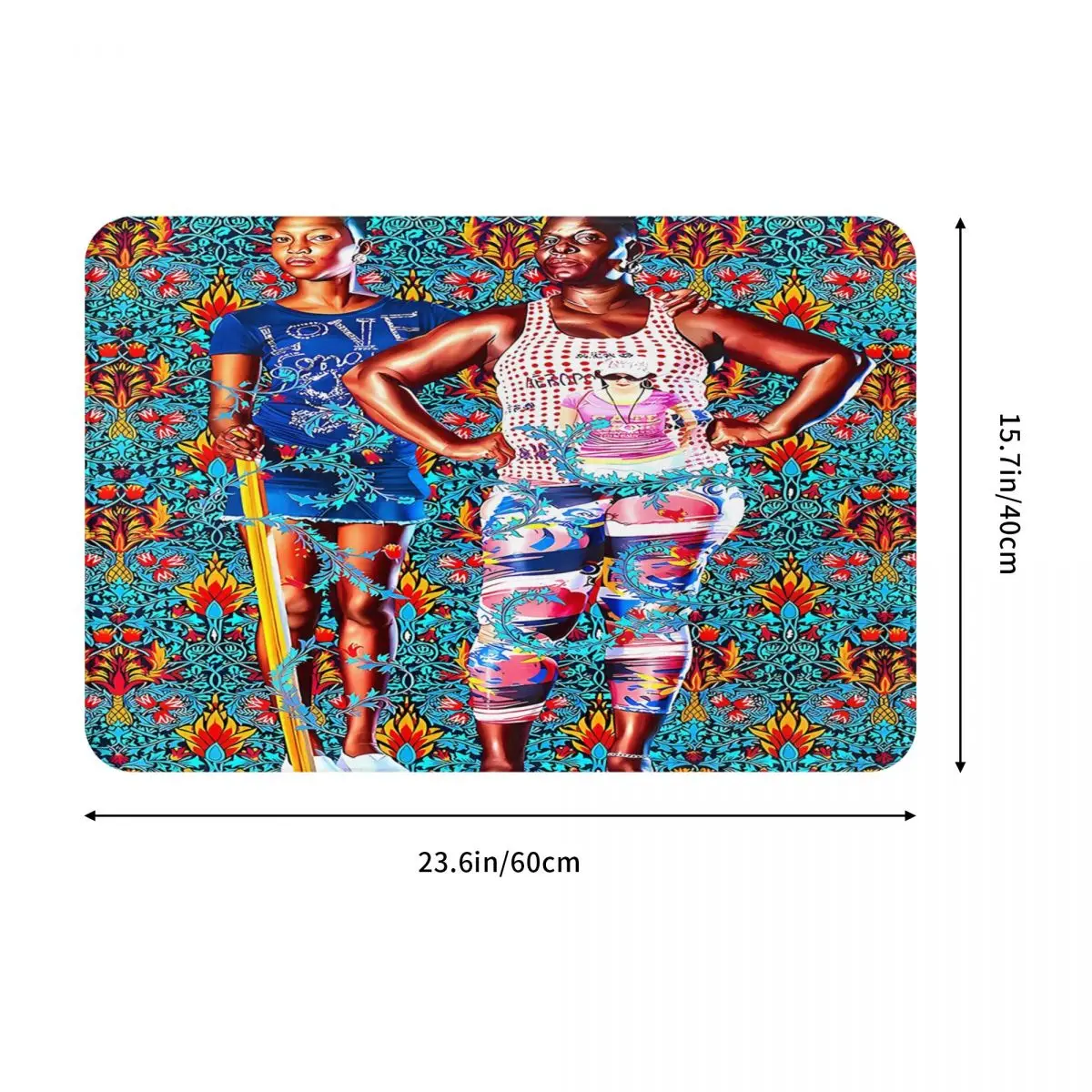 Портрет Kehinde Wiley John And George Soane 40x60 см ковер полиэстеровые напольные коврики