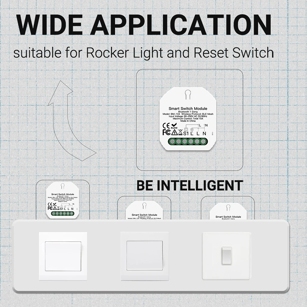 

Tuya Bluetooth-compatible Switch 2-way Timing Module Circuit Breaker