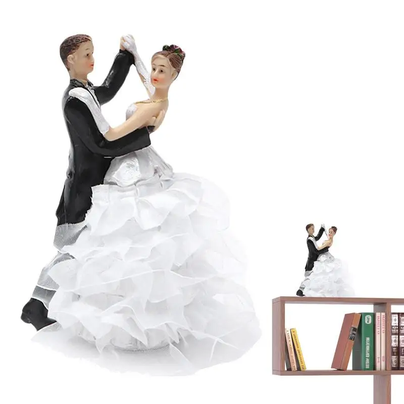 

DIY европейские марионетки, декоративные персонажи из смолы, 1 набор пар кукол, свадебное украшение для торта, миниатюрные садовые украшения