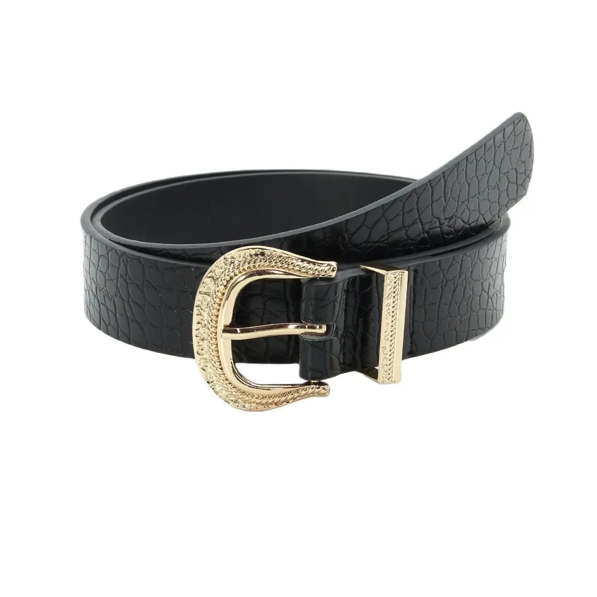 GOOWAIL Alloy Buckle Belts Female Decor Accessories Solid Color Waistband Black White Women Belts Girls Gift