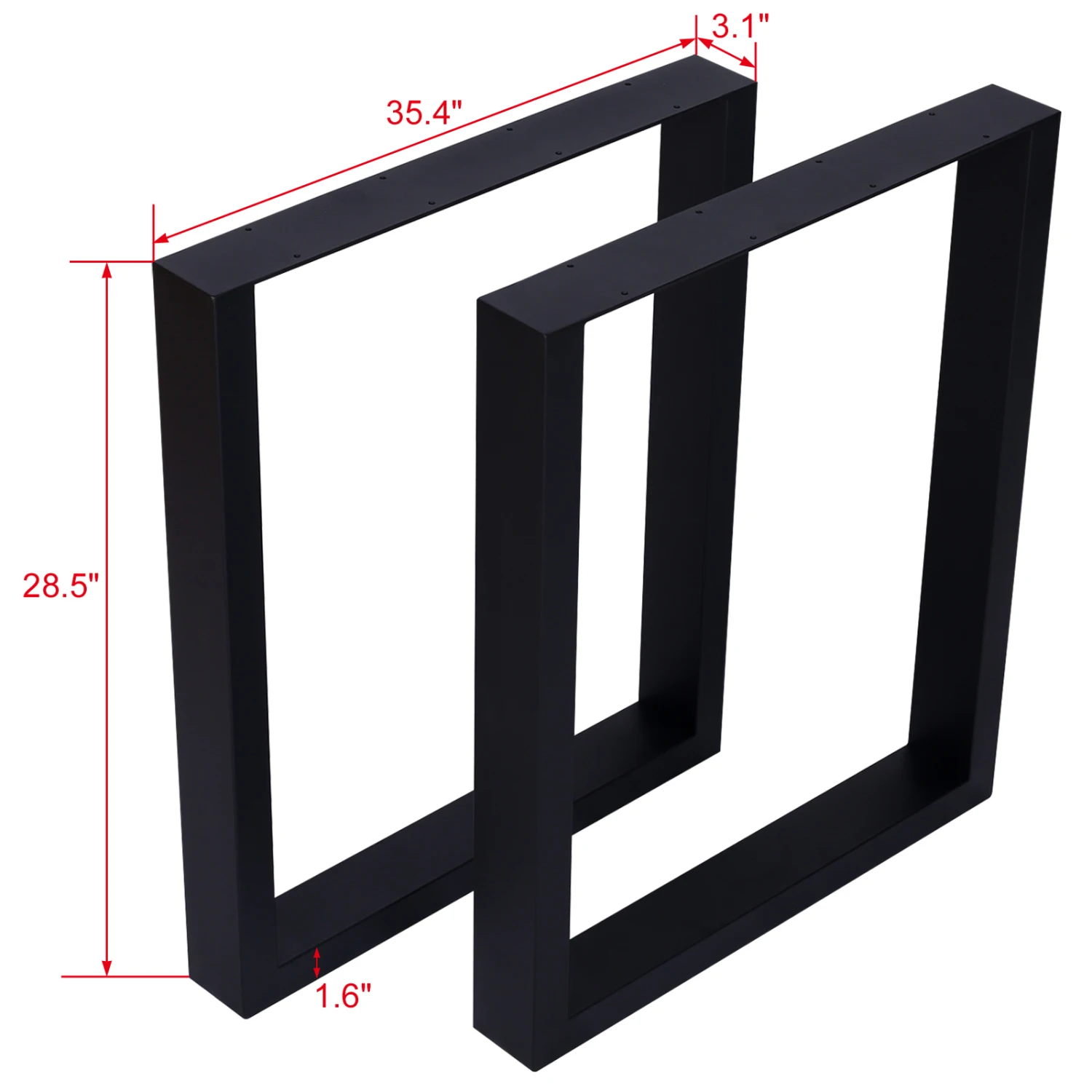 Квадратные ножки стола 28X35 дюймов широкие металлические сверхмощные стальные