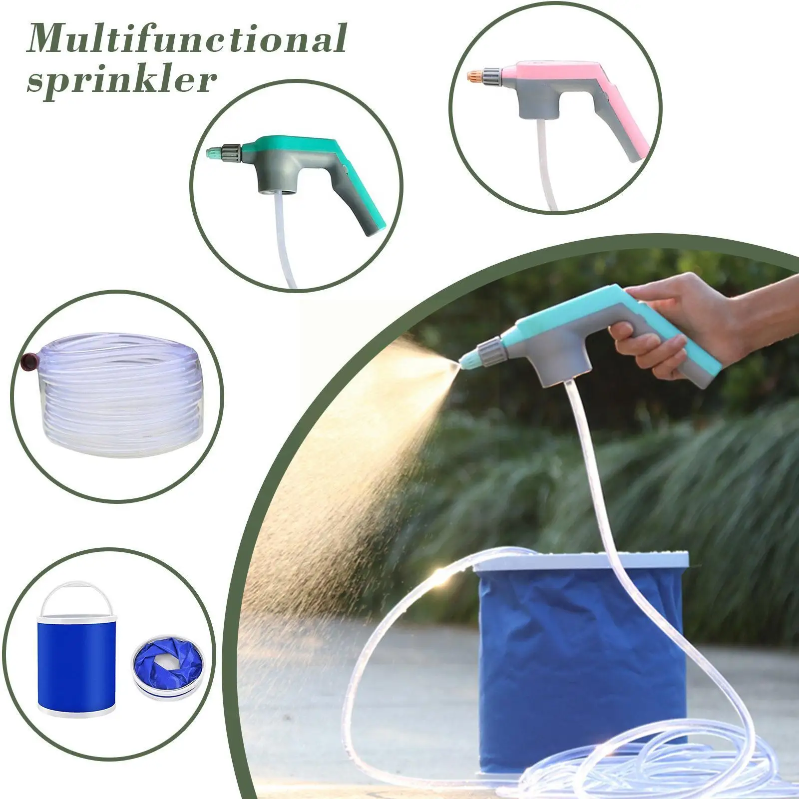 

Household Electric Pneumatic Sprinkler Garden Water Head Charging Plants Supplies Pipe Watering Irrigation Suit Sprayer Buc G2Q2