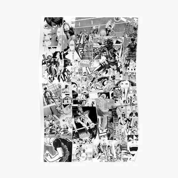 

Haikyuu постер с коллажем манги настенный Забавный винтажный домашний современный декор художественная Живопись Рисунок украшение без рамки