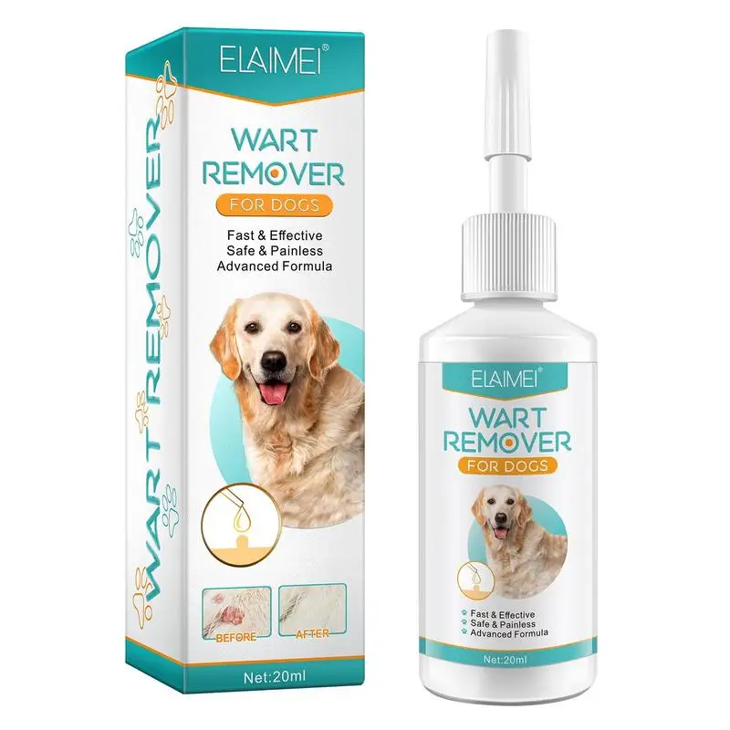

20ML Pet Dog Warts Remover Natural Dog Skin Tags Dog Wart Removal Treat Against Moles Papilloma Warts Remover Liquid For Pet Dog
