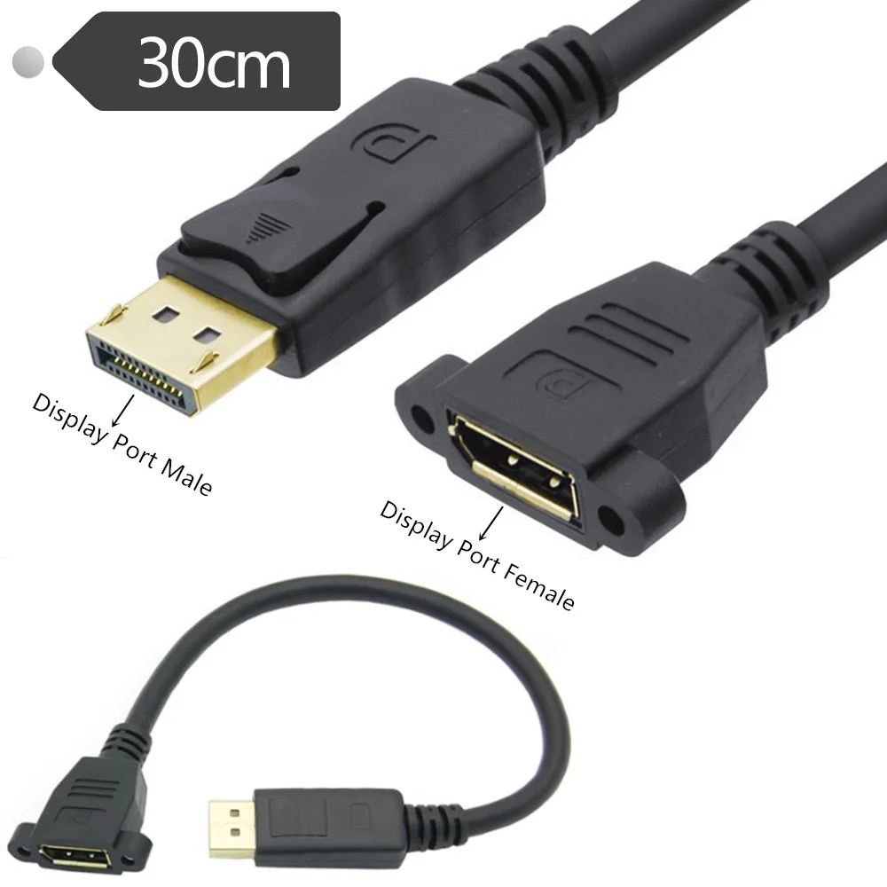 

DisplayPort Мужской toDisplayPort, Женский Удлинительный кабель для монтажа на панели 0,3 м;