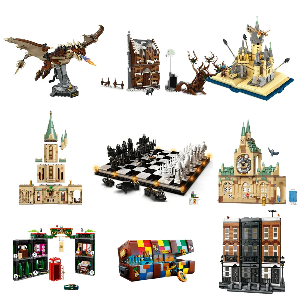 

Новинка Волшебная серия волшебные игрушки школьный шахматный замок строительные блоки кирпичные Друзья Мини-куклы фигурки модели подарки ...