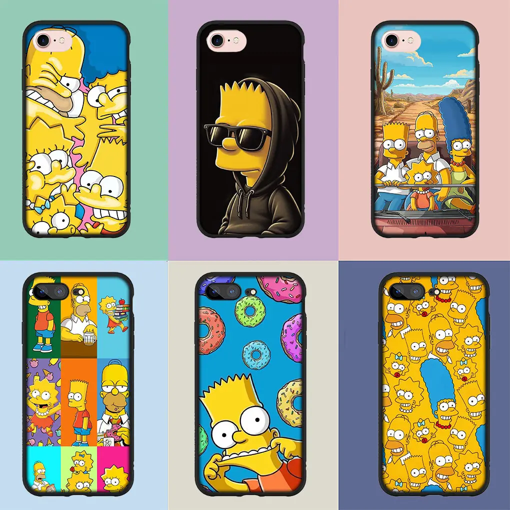 Чехол для телефона Обои S-Simpsons в стиле аниме Apple iPhone 15 14 Plus 13 12 Mini Pro Max XR + 13Pro 14+ 15+ Cover