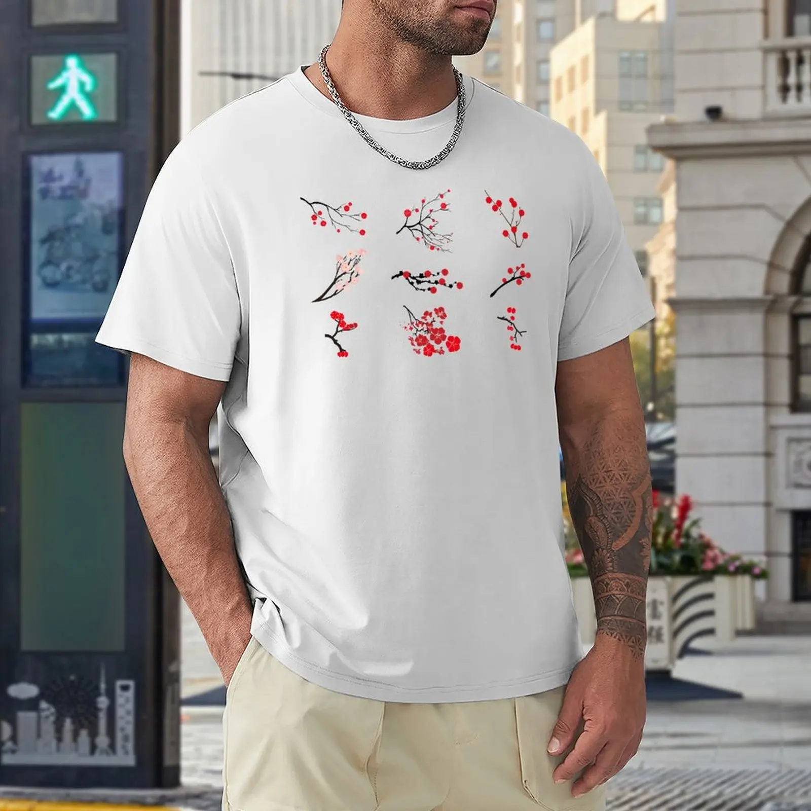 

Premium Koi Carp Fish Couple Swimming with Cherry Blossom Sakura Branch Culture Top Tee High Quality Fitness Eur Size