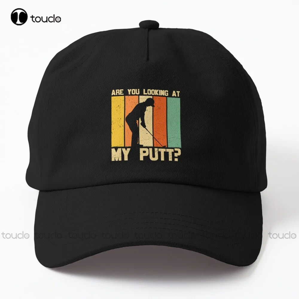 Are You Looking At My Putt? Dad Hat Beach Hats Outdoor Cotton Caps Hip Hop Trucker Hats Cotton Denim Caps Streetwear Harajuku