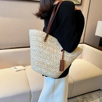 french shoulder bag 2022 summer woven handbag straw woven vegetable basket holiday beach womens bag underarm bag tote bags