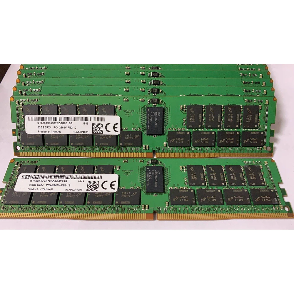 1 шт. MTA36ASF4G72PZ-2G6E1 для серверной памяти MT 32G DDR4 2666 ECC REG PC4-2666V 32 ГБ RDIMM