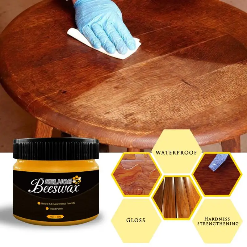 

Wood Care Seasoning Beewax Solid Wood Maintenance Cleaning Polished Care Beeswax Waterproof Wear-Resistant Wax Furniture TSLM1
