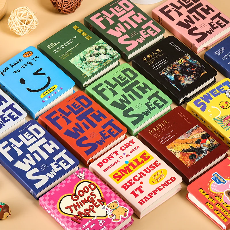 

Ретро блокнот в твердой обложке A7, высококлассная мультяшная портативная карманная мини-книга.