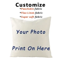 custom picture logo cushion cover pet personal anniversary valentines day holiday photo pillowcase custom gift pillowcase