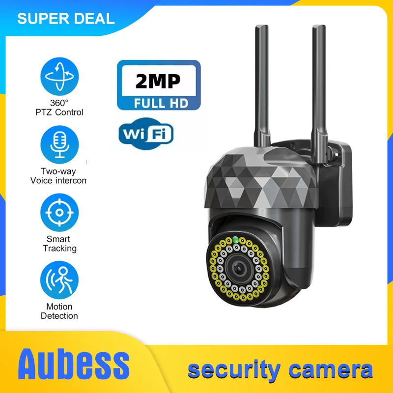 

1080P PTZ Wifi IP Camera Outdoor IP66 Waterproof AI Human Detect Wireless Camera H.265 P2P Audio 2MP Security CCTV Camera