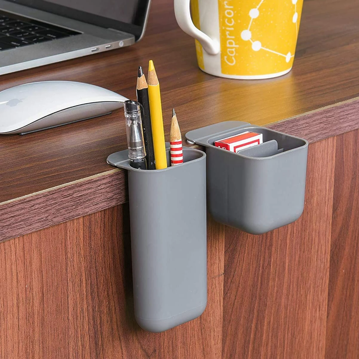 

Pen Pencil Holders for Desktop Self Adhesive Pencil Organizer Office School Stationary Container Box Computer Paste Pen Case