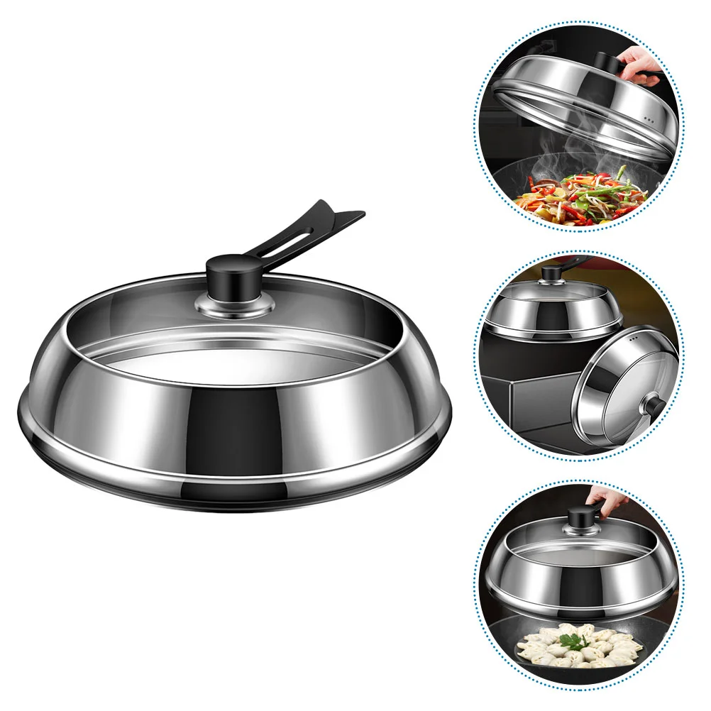

Lid Universal Pot Pan Lids Cover Replacement Pans Cookware Cast Cooking Skillet Iron Stainless Covers Frying Steel Pots