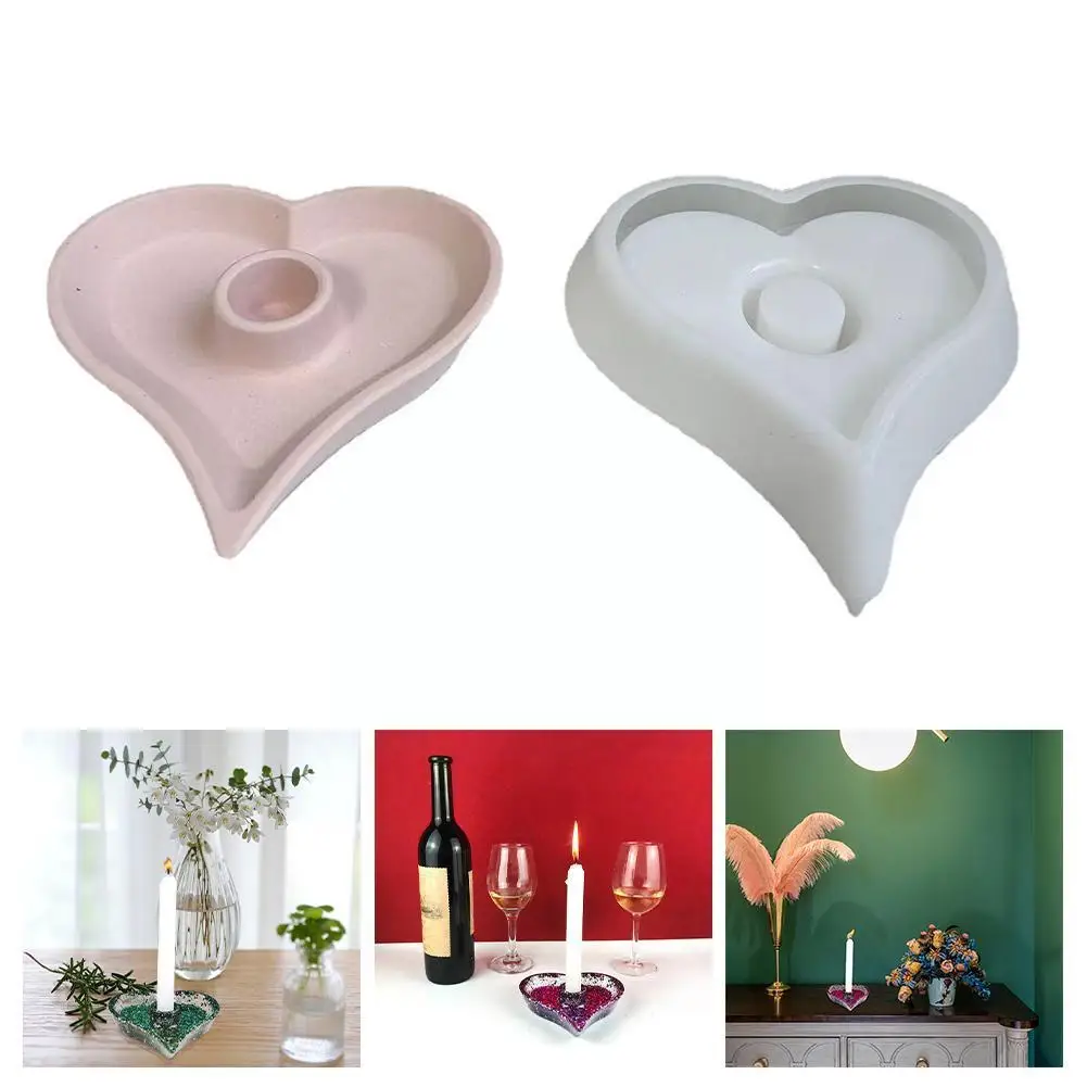 

Silicone Mold For Love Candlestick Valentine's Day Aromatherapy Candlestick Plaster Mold Glue Dropping Mold Epoxy Resin Mol T3k2