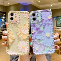 retro flower case for iphone 13 pro max 12 mini 11 x xs max xr 7 8 plus 6 6s se2020 2022 10 soft tpu shockproof cover iphone11