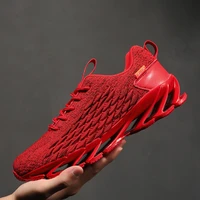 large fish scale men running shoes gym flying mesh shoes breathable sneakers light breathable outdoor wear resistant sole tenis