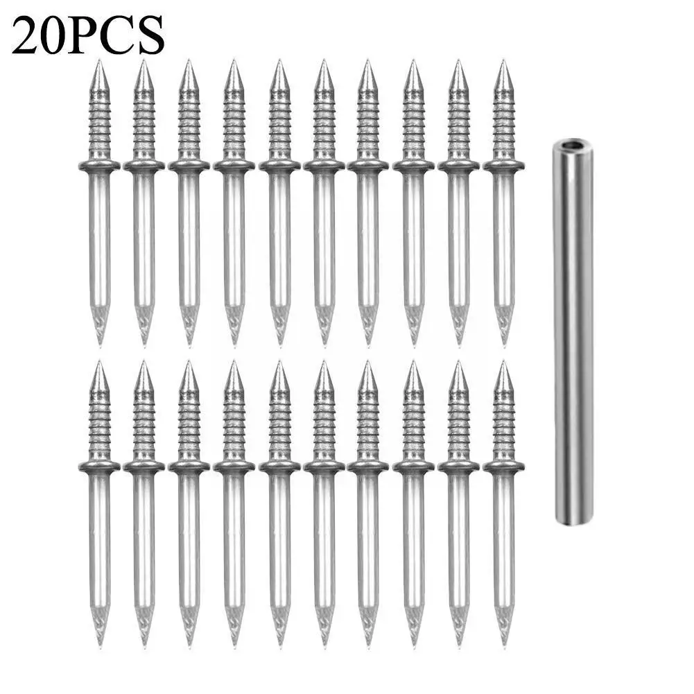 

20pcs Carbon Steel Nails For Seamless Baseboard Installation High Strength Single Head Two-way Hardware Non-Marking Nails S3Q0